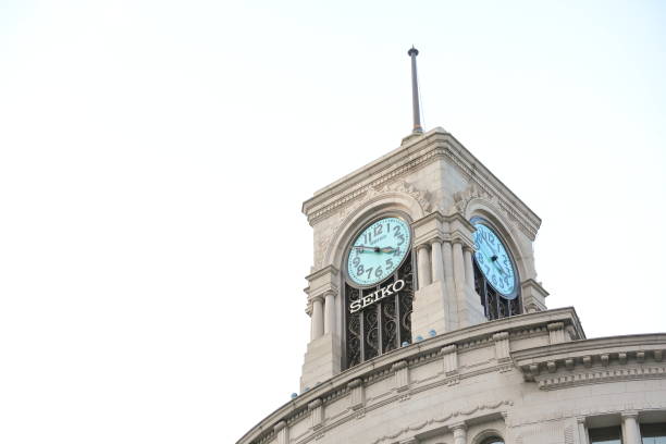 Tokyo Japan - December 10, 2018: Historical architecture Wako clock in Ginza Tokyo Japan
