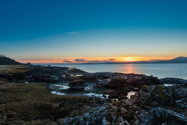 istock Portyencross Old Castle jetty at Sunset 1087567856