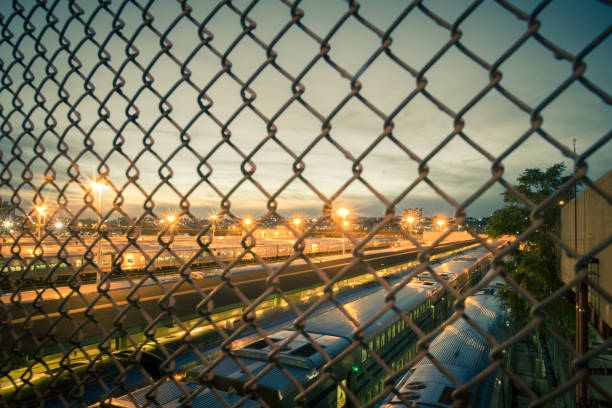 istock New York City Trains through Fence 1087569816