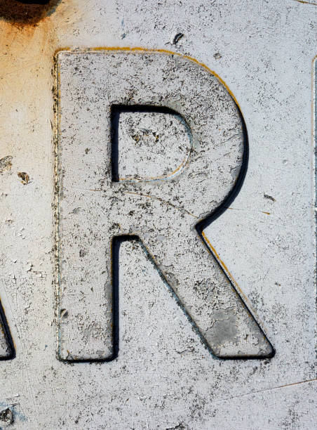 istock Written Wording in Distressed State Typography Found Letter R 1087570058