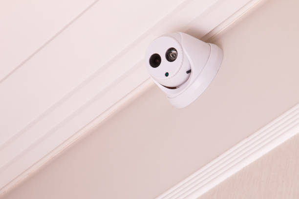 istock Security camera in the apartment. Night video camera to guard the property. 1087574906