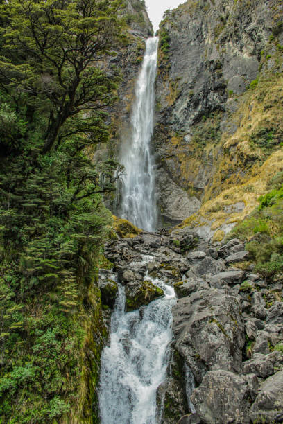 istock Devil's Punchbowl Waterfall in Arthur's Pass National Park, New Zealand 1087580106