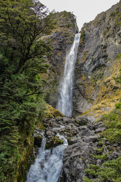 istock Devil's Punchbowl Waterfall in Arthur's Pass National Park, New Zealand 1087580288