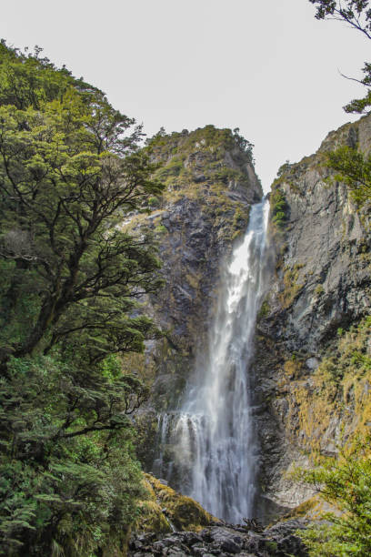 istock Devil's Punchbowl Waterfall in Arthur's Pass National Park, New Zealand 1087580406
