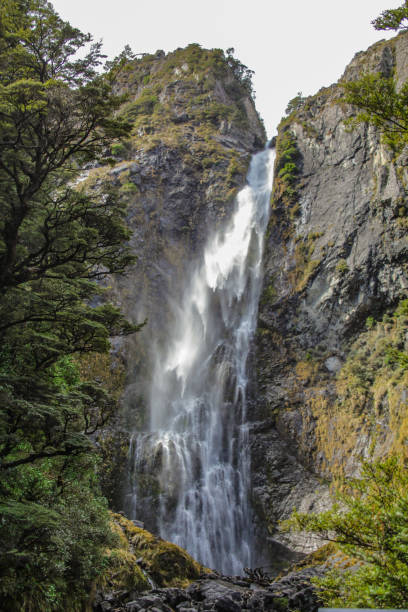 istock Devil's Punchbowl Waterfall in Arthur's Pass National Park, New Zealand 1087580500