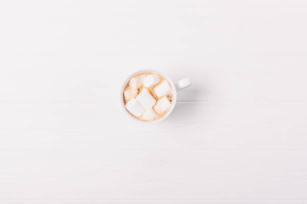 istock View from above on white wooden table 1087585984