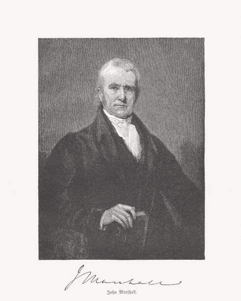 istock John James Marshall (1755-1835), American politician, wood engraving, published 1886 1087587400
