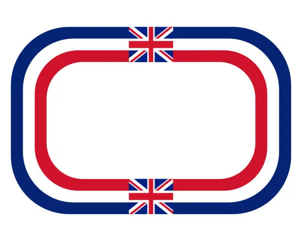 Vector illustration of British flag with copy space