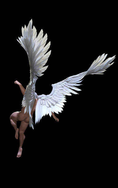 istock Angel Wings, White Wing Plumage with Clipping Path. 1087601960