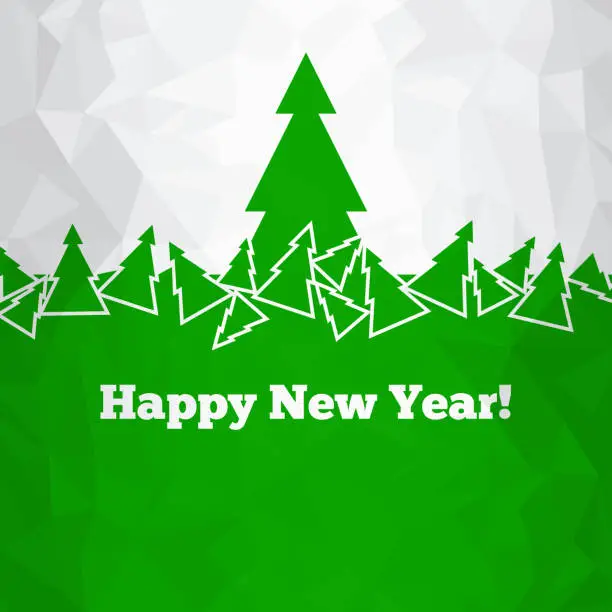 Vector illustration of Christmas green background