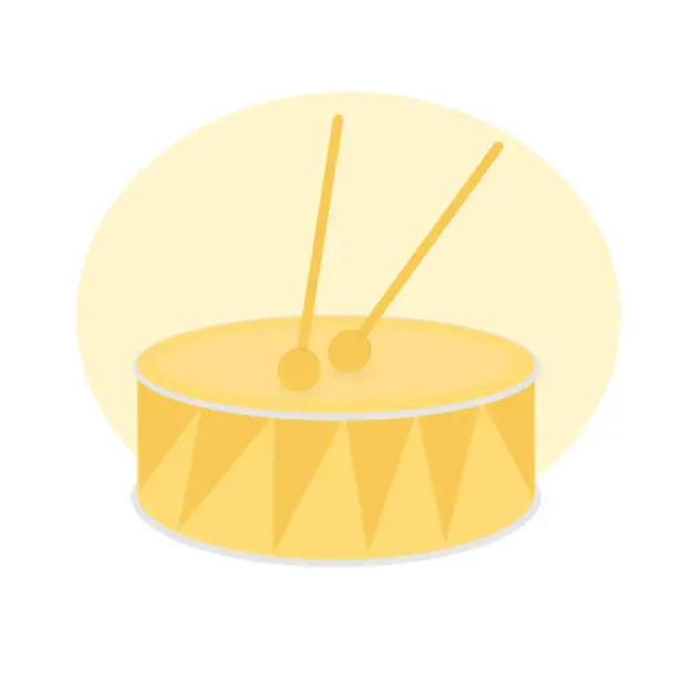 Vector illustration of Modern musical instruments. Drum, drum icon, drumming.