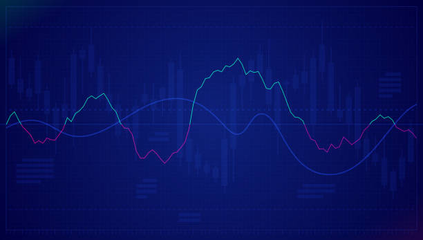 illustrazioni stock, clip art, cartoni animati e icone di tendenza di grafico azionario - technology finance growth improvement