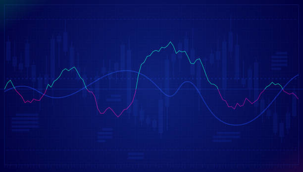 Stock Chart Stock market trading exchange chart. bank financial building designs stock illustrations