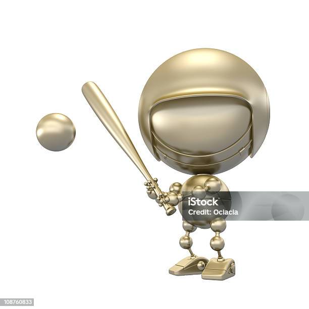 Photo libre de droit de Gold Baseball Bat Le Ballon banque d'images et plus d'images libres de droit de Balle de baseball - Balle de baseball, Baseball, Figurine