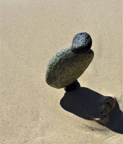 istock Rock balancing at Tracks Beach Nanakuli, Oahu, Hawaii 1087613136