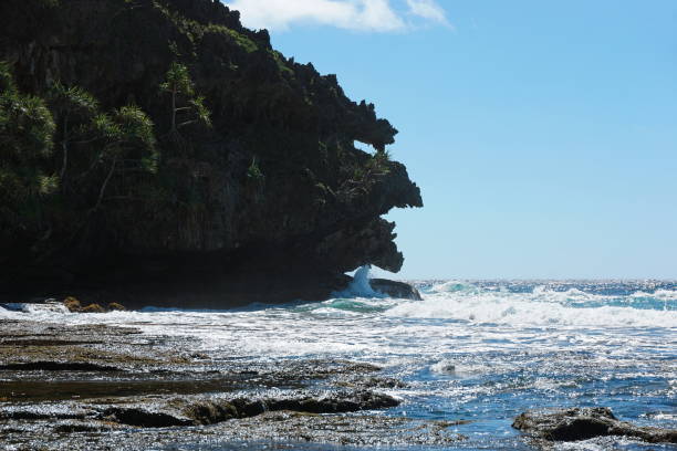 istock Rurutu island coastal landscape rock formation 1087617116
