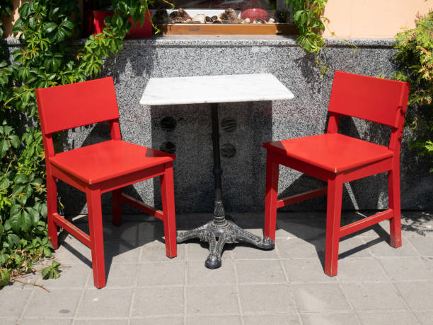 istock cute outdoor cafe table for two lovers 1087622332