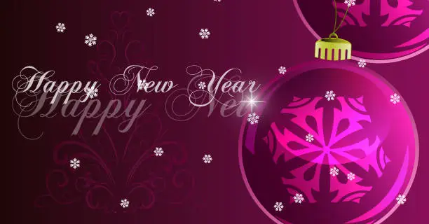 Vector illustration of Happy New Year background