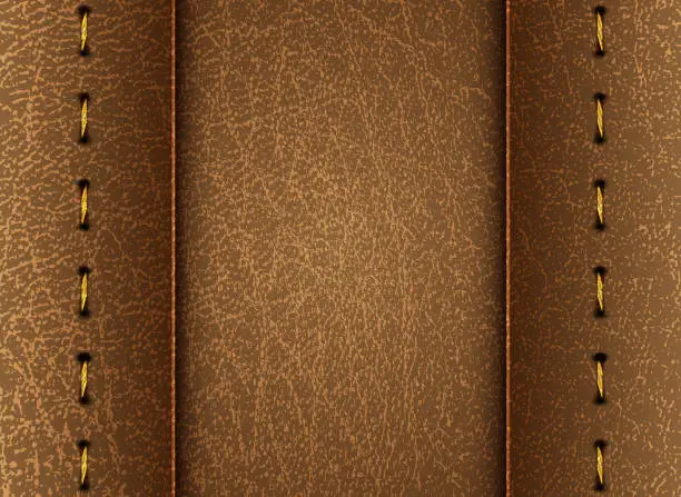 Vector illustration of Brown leather diary background