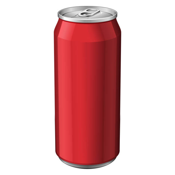 istock Red Metal Aluminum Beverage Drink Can 330ml. Ready For Your Design. Product Packing Vector EPS10 1087626550