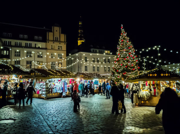 istock Christmas Fair at Town Hall Square in Tallinn. 1087627006