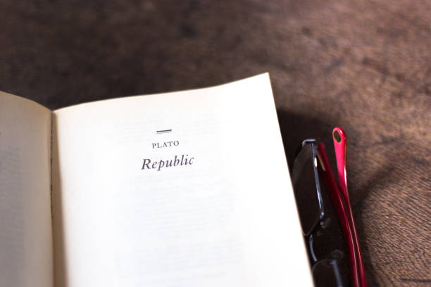 istock Open Book, Title Page: Republic by Plato 1087628518