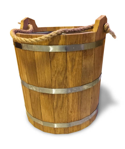 istock Wooden bucket for sauna 1087628682