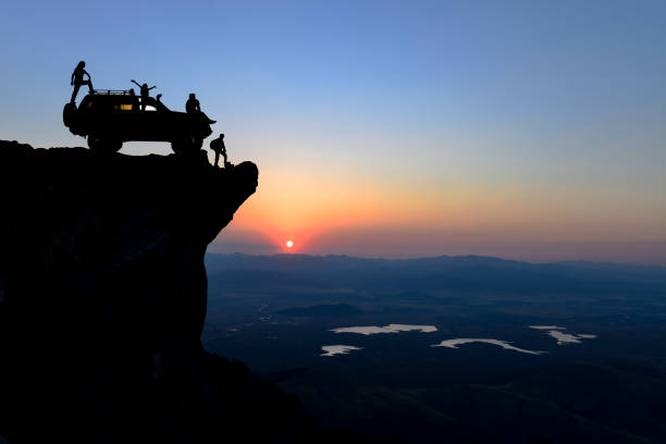 istock a group of adventurous people traveling in challenging and adventurous 1087630242