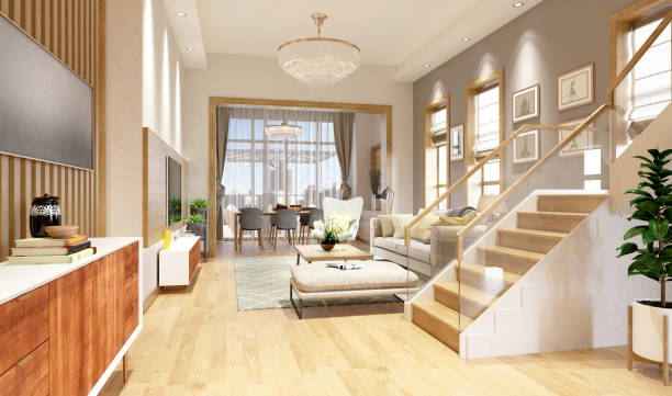 istock 3D render of Home Interior, Living Room 1087642316