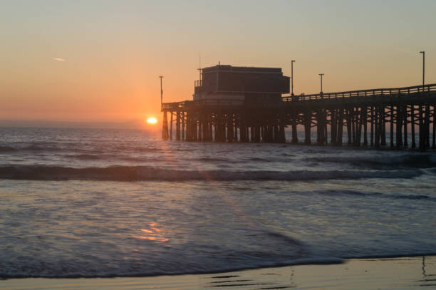 istock Sun sets over the ocean in Newport Beach, CA 1087651992