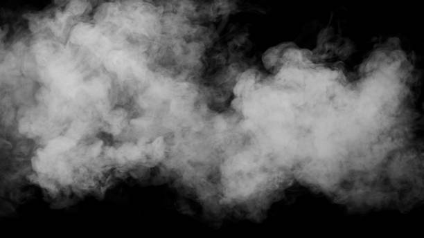 istock White Smoke on Black Background 1087654386