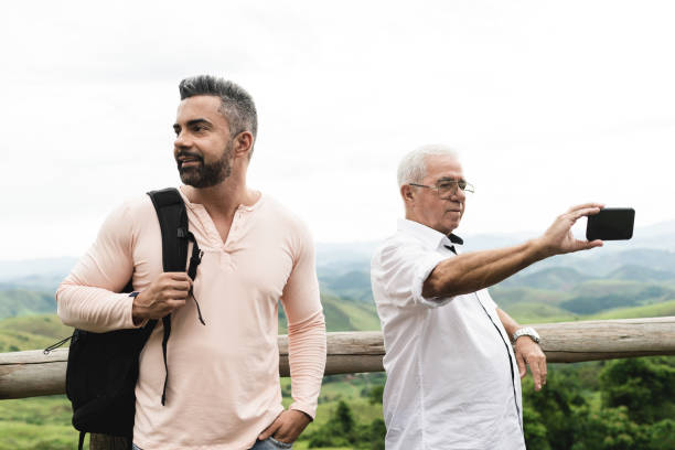 istock Father and son on ecotourism day 1087659294