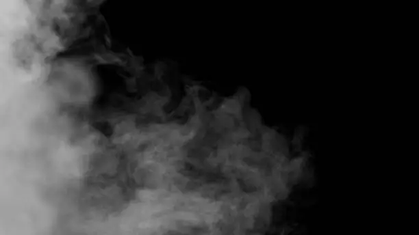 Photo of White Smoke on Black Background