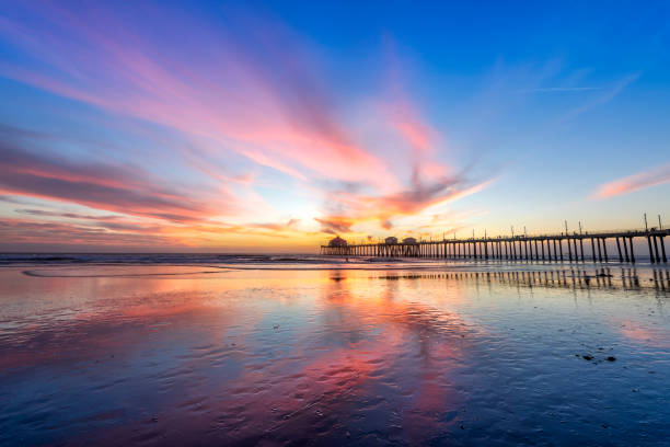 istock Huntington Beach pier at sunset 1087663282
