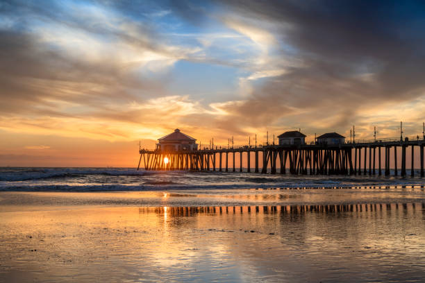 istock Huntington Beach pier at sunset 1087663286