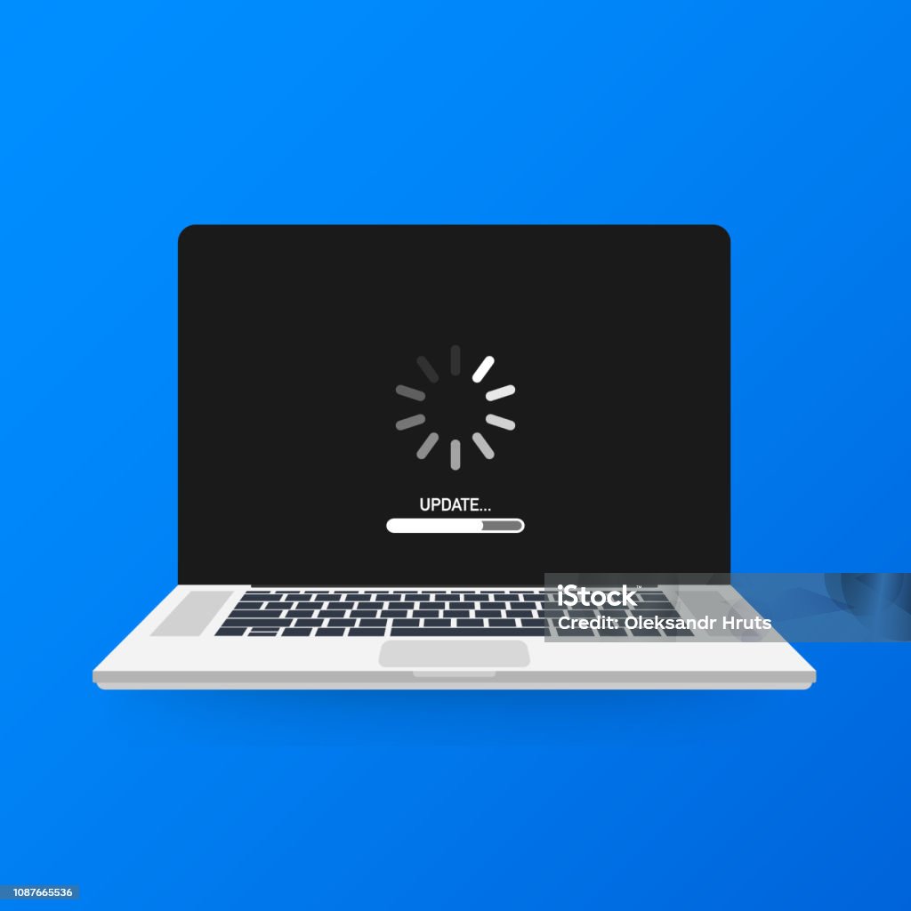 System Software Update Data Update Or Synchronize With Progress Bar On ...