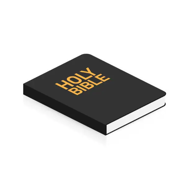 Vector illustration of Concept Holy bible book for web page, banner, social media. Vector illustration