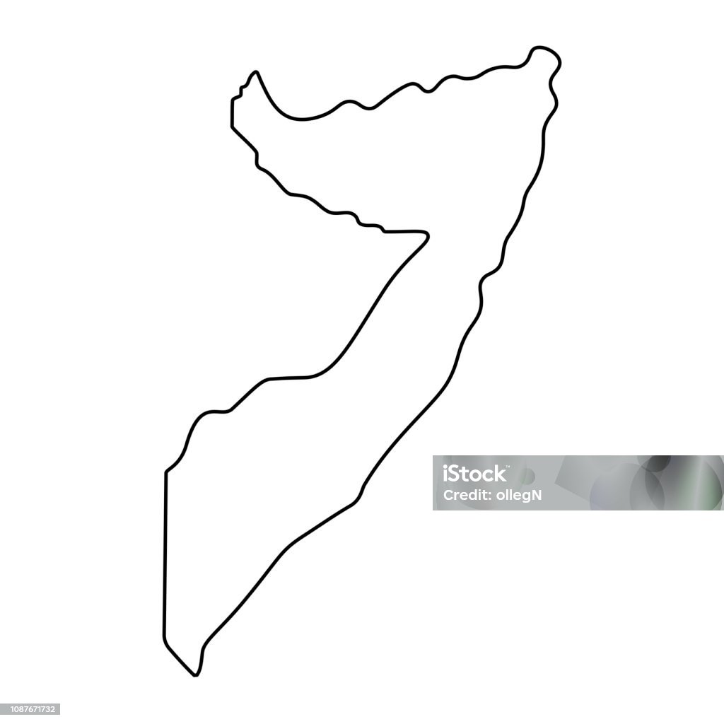 Bản Đồ Somalia Phác Thảo Hình Bóng Của Hình Ảnh Minh Họa Vector ...