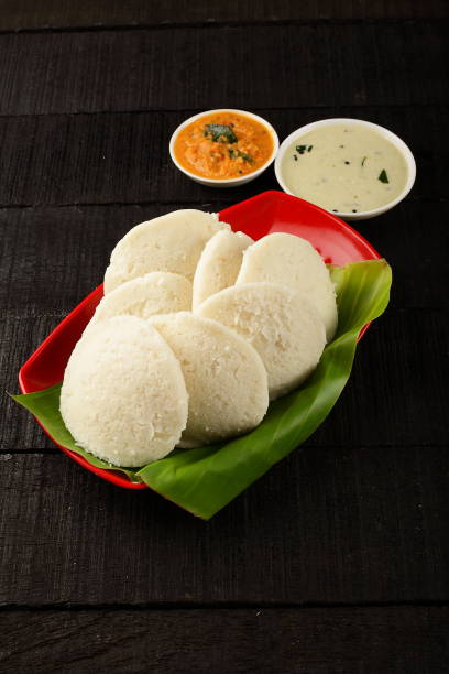 Delicious homemade iddli.iddly ,sambar,chutny.