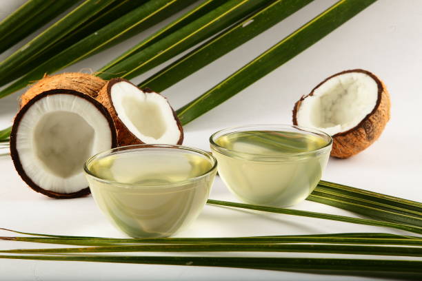 istock Organic coconut oil in bowls. 1087685428