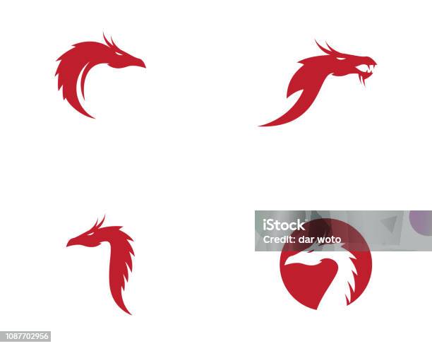 Tête Dragon Plat Couleur Vecteurs libres de droits et plus d'images vectorielles de Dragon - Dragon, Affaires d'entreprise, Beauté