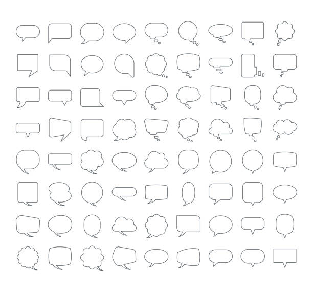 Speech bubble icons Speech bubble icons,vector illustration.
EPS 10. comic book outline stock illustrations