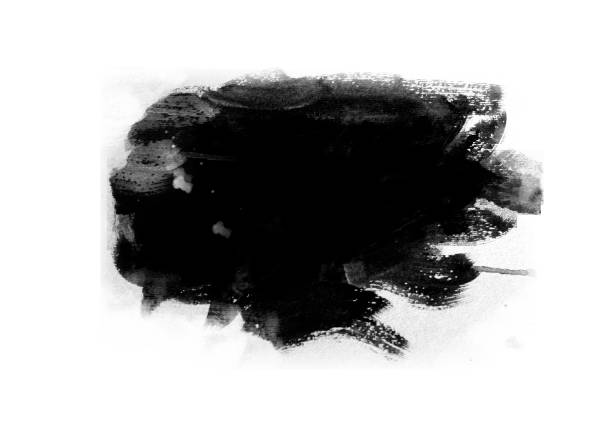 istock Black color graphic patches graphic brush strokes design effect element for background 1087717388