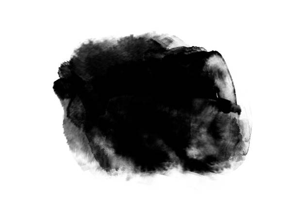 istock Black color graphic patches graphic brush strokes design effect element for background 1087718482