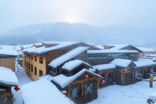 istock snow township landscape in early morning 1087719130