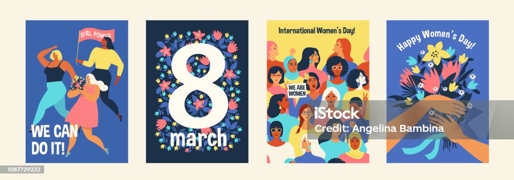 International Womens Day. We can do it Vector templates for card, poster, flyer and other users. International Womens Day stock vector