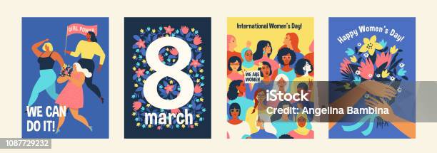 International Womens Day We Can Do It Vector Templates For Card Poster Flyer And Other Users Stock Illustration - Download Image Now