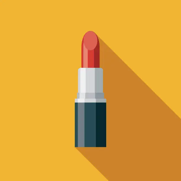 Vector illustration of Lipstick Flat Design Prom Icon