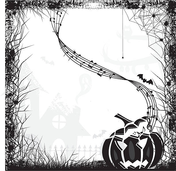 scary music,halloween theme scarry music,halloween theme. Each element on individual layer. background of a owl black and white stock illustrations