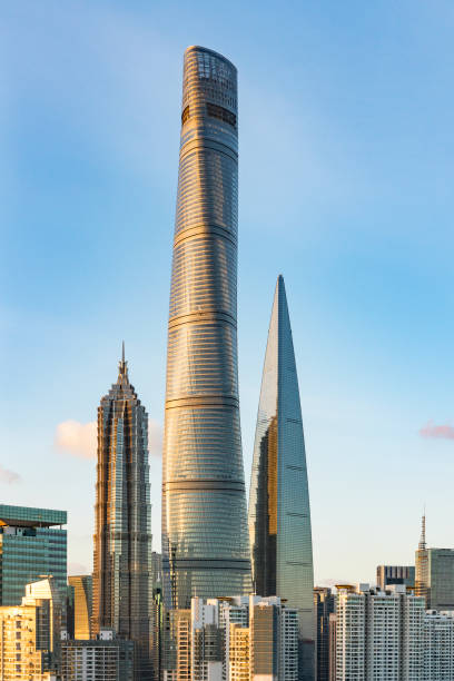 Shanghai Landmarks Shanghai Lujizui Financial District. shanghai world financial center stock pictures, royalty-free photos & images